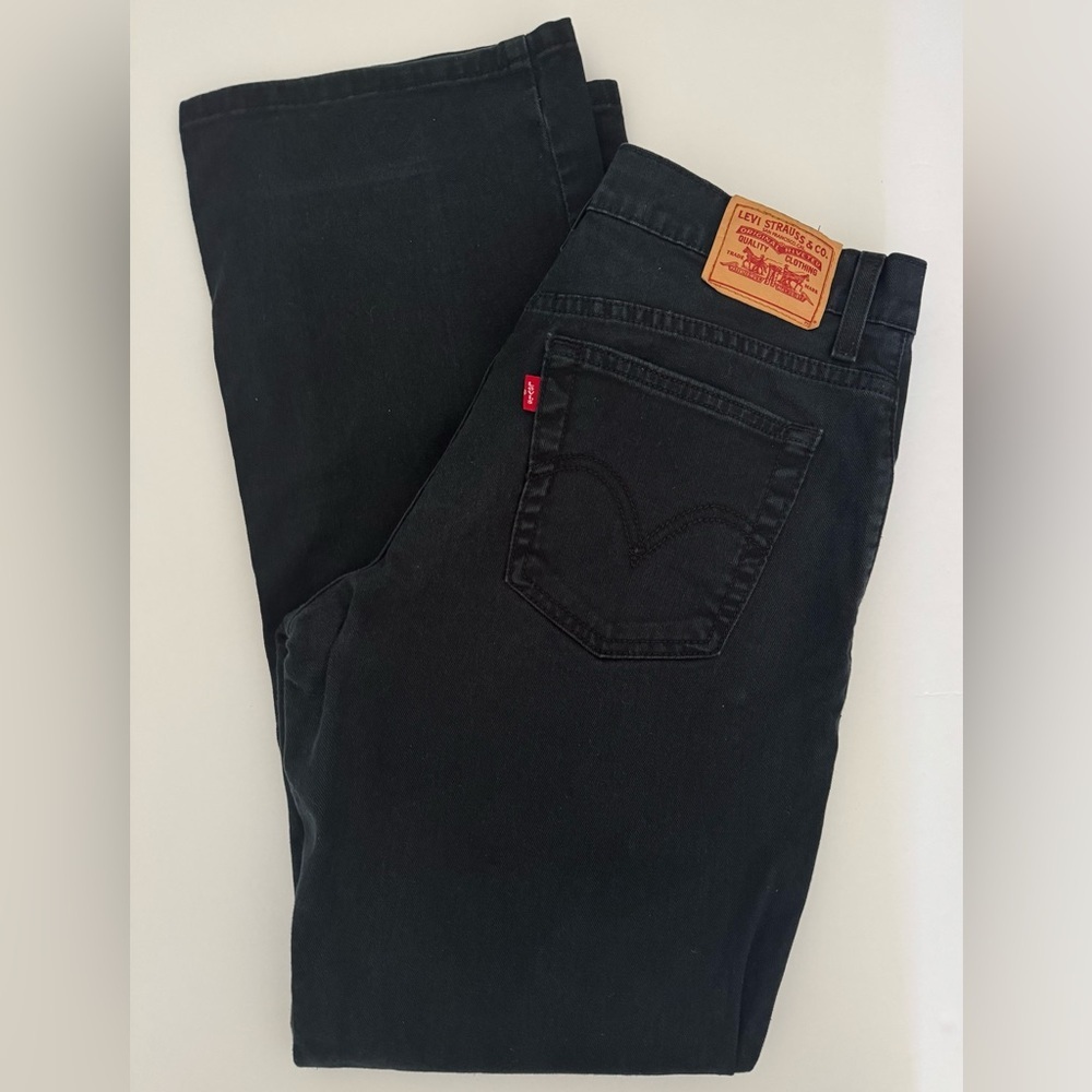 Levi’s 550 Women’s Black relaxed bootcut Jeans Size 12 misses black - Picture 10 of 10